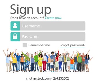 Sign Up Register Online Internet Web Concept