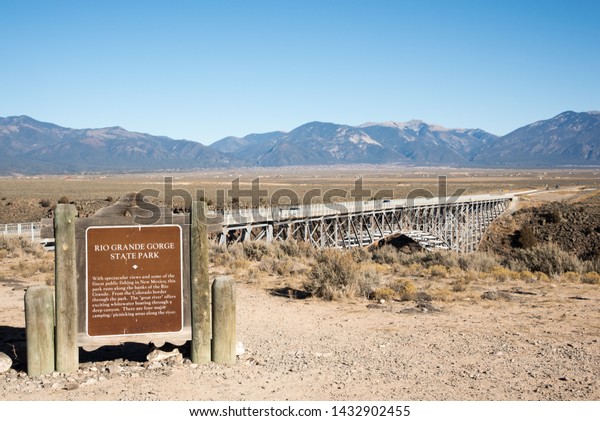 Sign Rio Grande Gorge State Park Stock Photo Edit Now