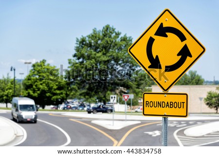 Sign For Roundabout Intersection Horizontal 