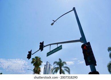 Sign Of Santa Monica Blvd 