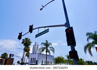 Sign Of Santa Monica Blvd 