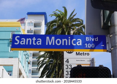 Sign Of Santa Monica Blvd 