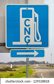 Sign shows direction of the nearest CNG station.