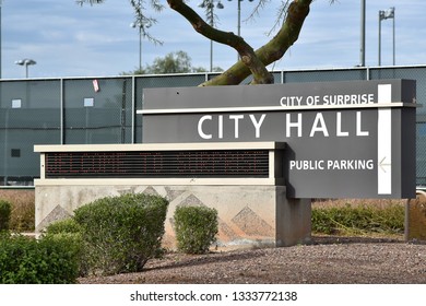 Sign For The Surprise City Hall Surprise Arizona 3/2/19