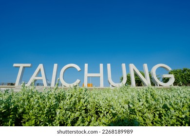 The sign of TAICHUNG, the city of middle Taiwan