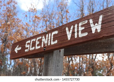 Sign That Says Scenic View Found Stock Photo Edit Now