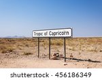 Sign of the Tropic of Capicorn in Namibia, Africa
