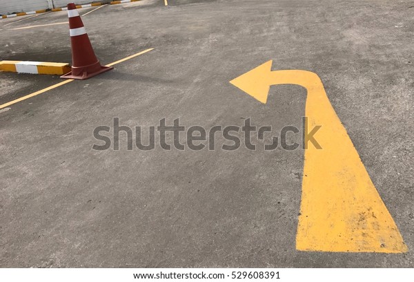 Sign turn left on the\
road