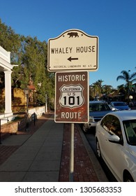 Sign Whaley House Historic Route 101 San Diego  California 