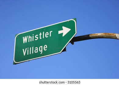 Sign For Whistler Village.