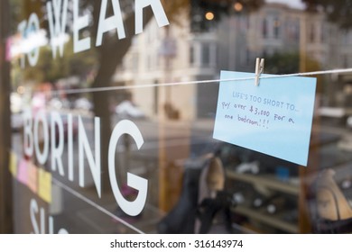 Sign In A Window Stating 