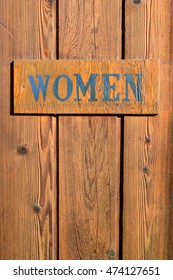 Sign Of Womens Bathroom Door