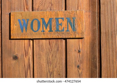 Sign Of Womens Bathroom Door