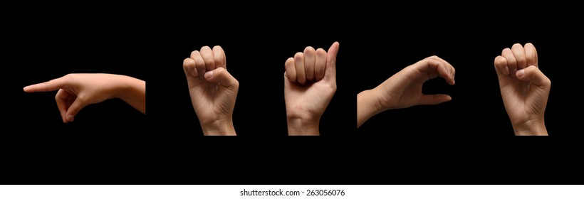 Finger Spelling Alphabet American Sign Language Stock Photo (Edit Now ...