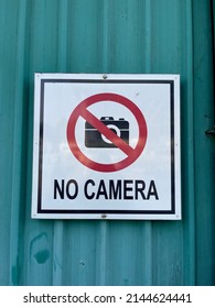 Signage no camera allowed in premise. - Shutterstock ID 2144624441