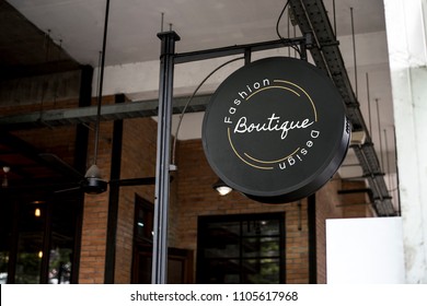 Signage Outside A Restaurant Mockup