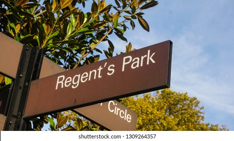 Signage To Regents Park