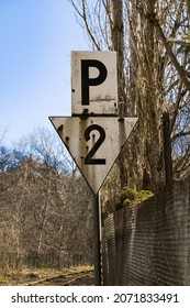 A Signal Board (whistle And Ring) On An Embankment Of A Private Railway In Berlin.