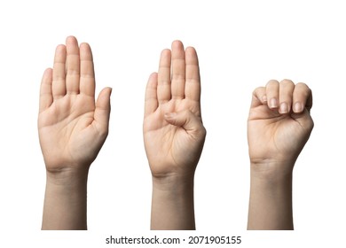 Signal for help: woman shows how to make hand gesture to ask for help silently - Shutterstock ID 2071905155