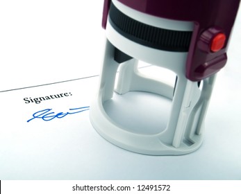 A signature and a seal