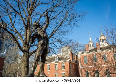 The Signer Statue In Old City, Philadelphia, PA