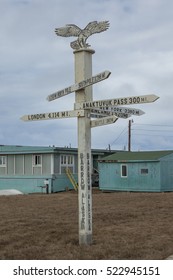 Signpost In Barrow, Alaska