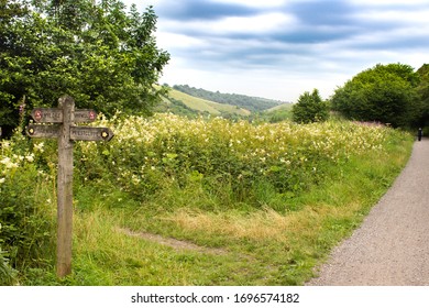 Signposts On The Monsal Trail, Peak District, UK