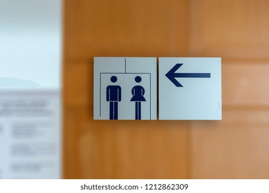 Restroom Toilet Sign Stock Photo (Edit Now) 489447751