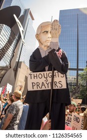 Signs And Crowd At Families Belong Together - Chicago March, JUNE 30, 2018, Richard J Daley Center, Chicago, IL