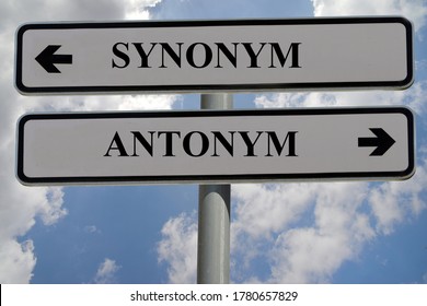 Signs Indicating Antonym And Synonym