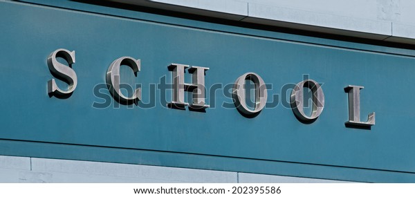 Signs Inscriptions School On Streets Stock Photo Edit Now 202395586