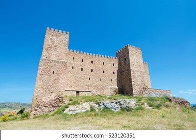 Siguenza Castle, Of Arab Origin Was Built In The 12th Century Is Now Parador Nacional De Turismo, Guadalajara, Castilla La Mancha, Spain.