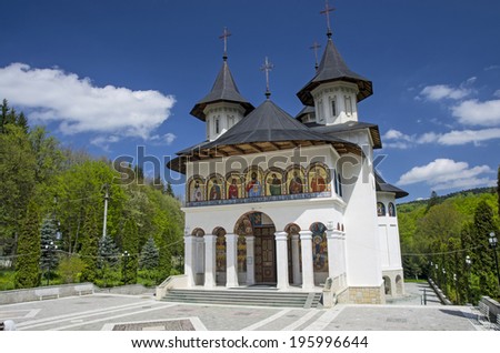 Sihastria monastery new church in Moldavia, Romania