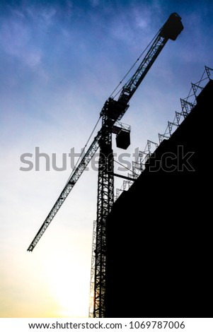 Sihouette crane construction