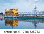 Sikh gurdwara Golden Temple (Harmandir Sahib). Holy place of Sikihism. Amritsar, Punjab, India