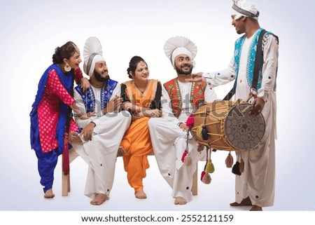 Sikh People Posing at studio