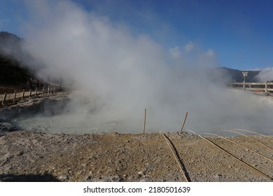 Sikidang Crater In Dieng Central Java