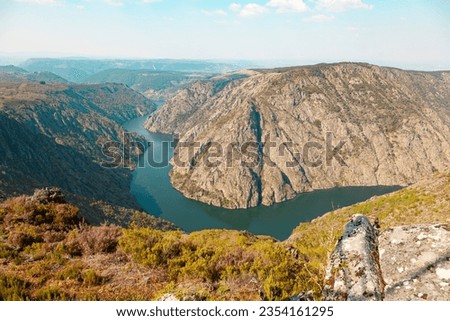 Sil river canyon, Ourense, Galicia, Spain. Views from the lookout
