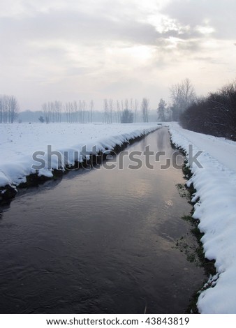 silence in countryside during winter time