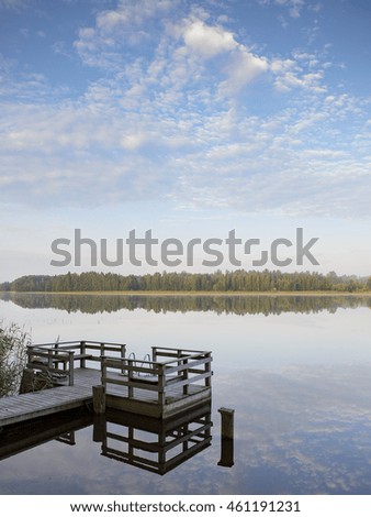 Similar – Steg im Teich Erholung