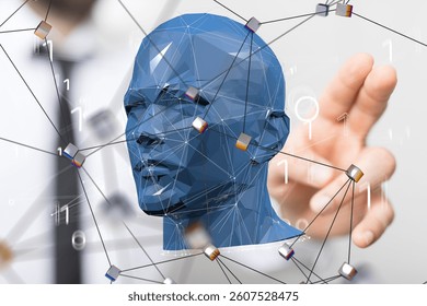 Silhouette of a 3d human head 