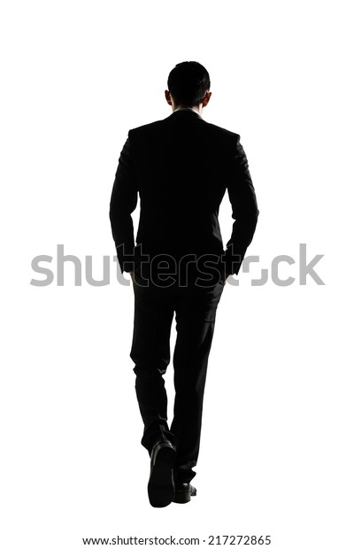 Silhouette Asian Business Man Walk Confidence Stock Photo (Edit Now ...