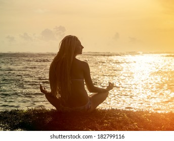 Silhouette Beautiful Woman Dreadlocks On His Stock Photo 182799116 ...