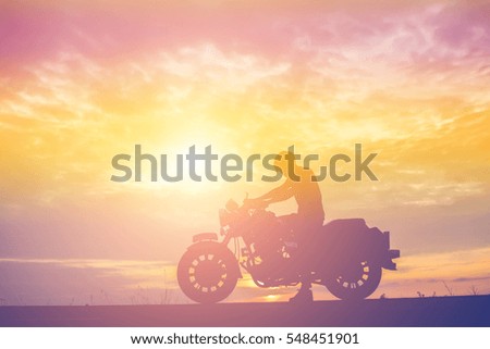 Similar – Image, Stock Photo motorbike on the beach