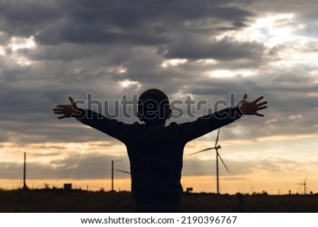 Image, Stock Photo Living wind power plant