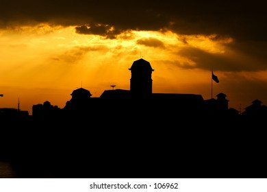 Silhouette of a building