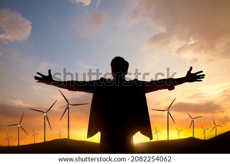 Similar – Image, Stock Photo wind power Technology