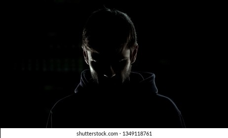 suicidal thoughts images stock photos vectors shutterstock https www shutterstock com image photo silhouette criminal regretting wrong decisions isolated 1349118761