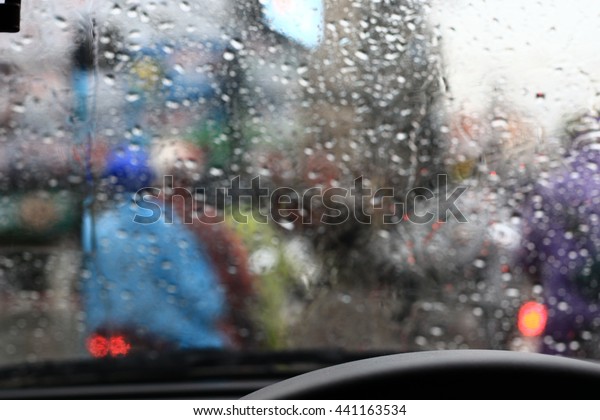 \
Silhouette edge The rain is\
falling. Bokeh on the road in the morning. In Thailand.Abstract\
blurred background : Traffic jam in the morning rush hour.\
in-Thailand.