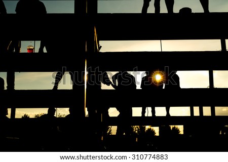 Similar – Construction worker on a construction site holds chain